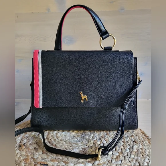 Unique Martine Sitbon "Black" Structured Colorblock Bag - Picture 2 of 14